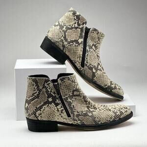 Vaneli snake print leather‎ booties size 8.5